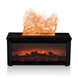 simulation 3d fireplace flame aromatherapy machine home desktop remote control simulation charcoal flame humidifier