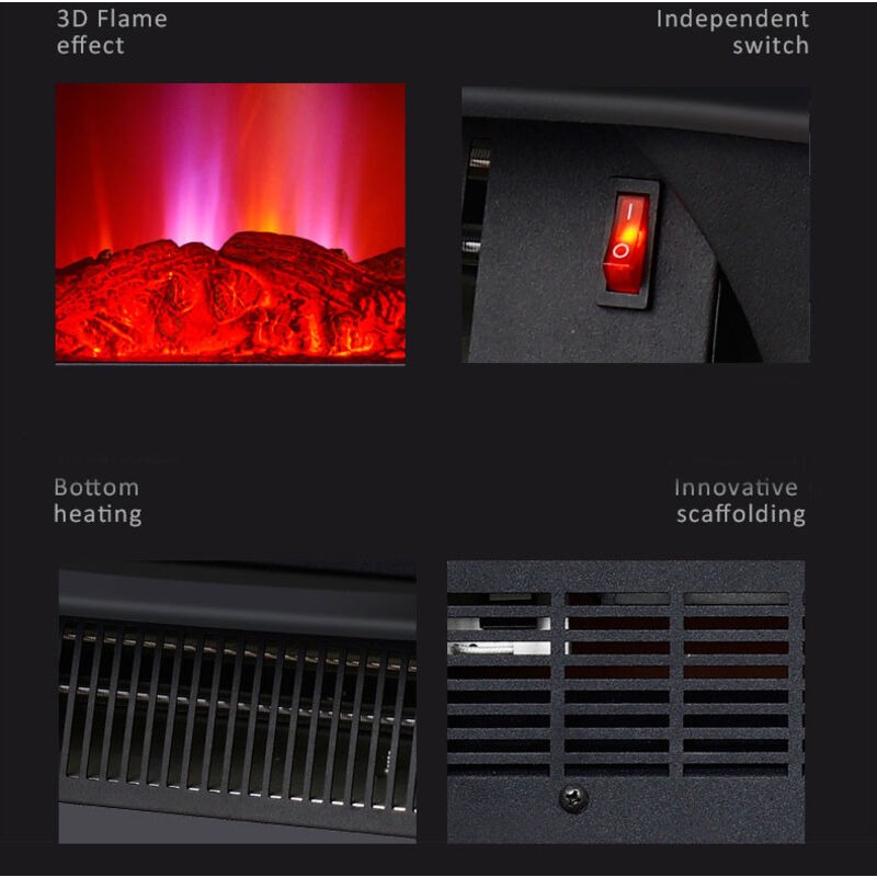 modern fast heating freestanding room space electric stove infrared heater fire place fireplace with remote control