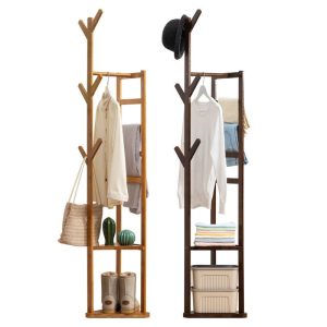 quality modern wooden clothes holder hanger organizer coat rack