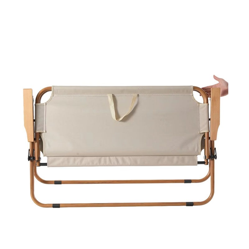 quality guaranteed long folding double camping metal two seat bench beach chair